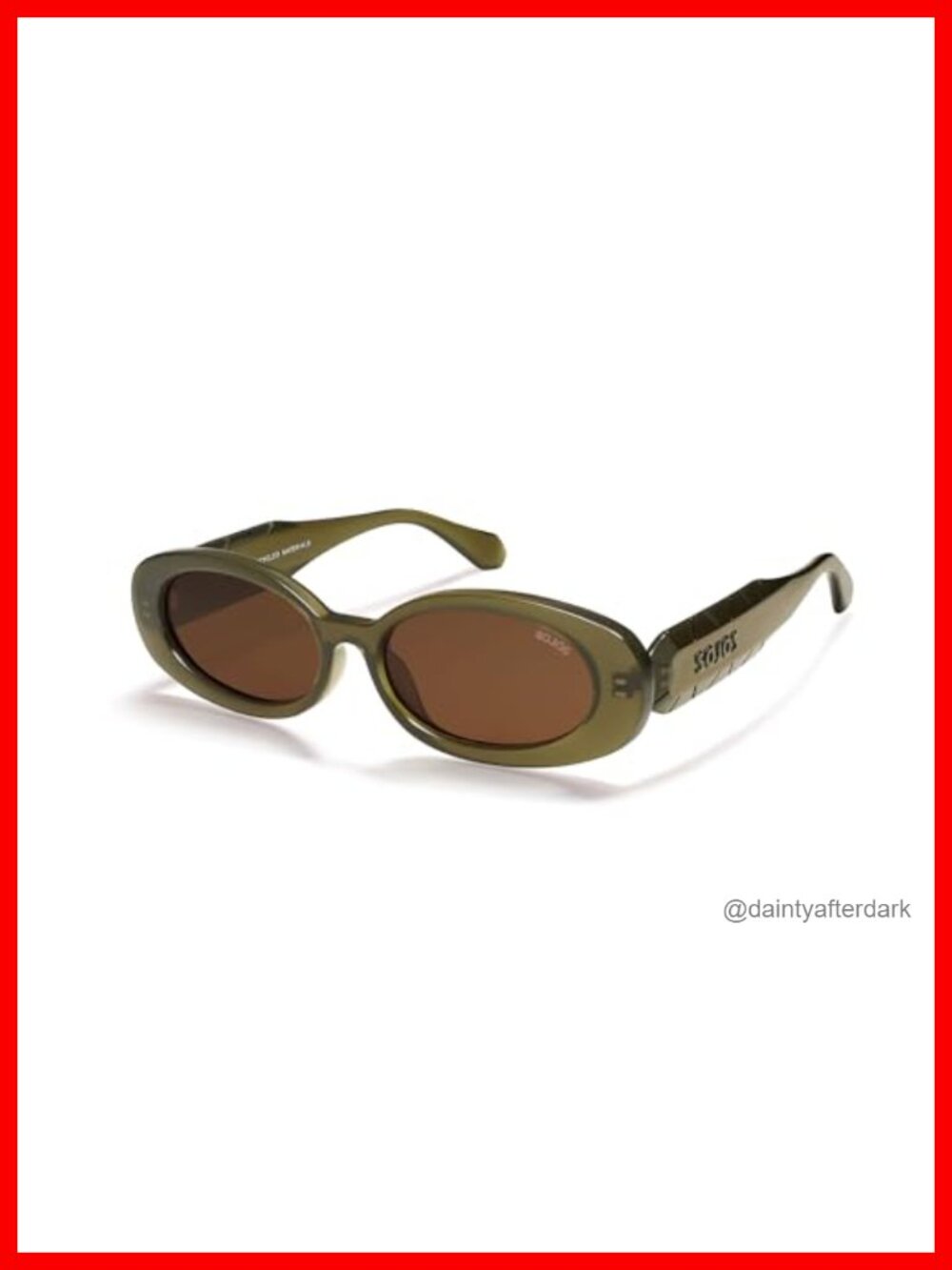 Retro Oval Polarized Sunglasses Recycled Plastic UV400 Full Frame